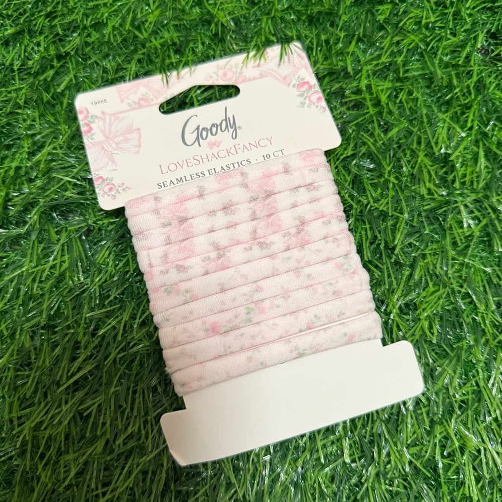 Goody x LoveShackFancy Seamless Elastics - Rosa Beaux and English Ivy - 10ct - P